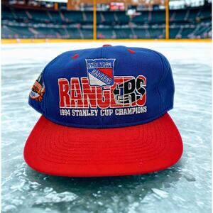 New York Rangers 1994 Stanley Cup Champs #1 Apparel Snapback Hat NWT VTG